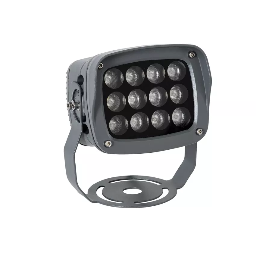 GLOBOSTAR® FLOODXENA  Προβολέας Σποτ Wall Washer LED 12W 1020lm 10° AC 220-240V Αδιάβροχο IP65 Φούξια - Bridgelux SMD Chip - Γκρι Ανθρακί - Μ13.5 x Π11 x Υ15cm