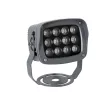 GLOBOSTAR® FLOODXENA  Προβολέας Σποτ Wall Washer LED 12W 1020lm 10° AC 220-240V Αδιάβροχο IP65 Μπλε - Bridgelux SMD Chip - Γκρι Ανθρακί - Μ13.5 x Π11 x Υ15cm