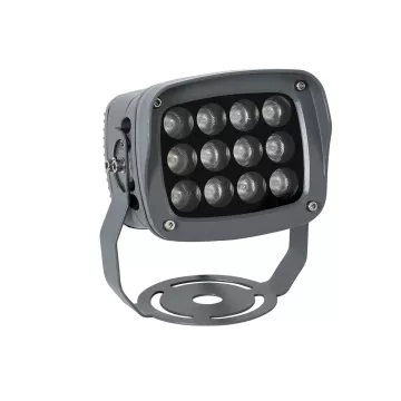 GLOBOSTAR® FLOODXENA  Προβολέας Σποτ Wall Washer LED 12W 1020lm 10° AC 220-240V Αδιάβροχο IP65 Μπλε - Bridgelux SMD Chip - Γκρι Ανθρακί - Μ13.5 x Π11 x Υ15cm