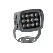 GLOBOSTAR® FLOODXENA  Προβολέας Σποτ Wall Washer LED 12W 1380lm 10° AC 220-240V Αδιάβροχο IP65 Φυσικό Λευκό 4500K - Bridgelux SMD Chip - Γκρι Ανθρακί Ματ - Μ13.5 x Π11.5 x Υ15cm