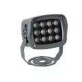 GLOBOSTAR® FLOODXENA  Προβολέας Σποτ Wall Washer LED 12W 1380lm 10° AC 220-240V Αδιάβροχο IP65 Φυσικό Λευκό 4500K - Bridgelux SMD Chip - Γκρι Ανθρακί Ματ - Μ13.5 x Π11.5 x Υ15cm
