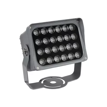 GLOBOSTAR® FLOODXENA  Προβολέας Σποτ Wall Washer LED 24W 2040lm 10° AC 220-240V Αδιάβροχο IP65 Φούξια - Bridgelux SMD Chip - Γκρι Ανθρακί - Μ18 x Π13.5 x Υ18cm