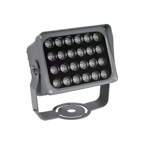 GLOBOSTAR® FLOODXENA  Προβολέας Σποτ Wall Washer LED 24W 2040lm 10° AC 220-240V Αδιάβροχο IP65 Φούξια - Bridgelux SMD Chip - Γκρι Ανθρακί - Μ18 x Π13.5 x Υ18cm