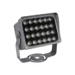 GLOBOSTAR® FLOODXENA  Προβολέας Σποτ Wall Washer LED 24W 2640lm 10° AC 220-240V Αδιάβροχο IP65 Θερμό Λευκό 2700K - Bridgelux SMD Chip - Γκρι Ανθρακί - Μ18 x Π13.5 x Υ18cm