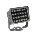 GLOBOSTAR® FLOODXENA  Προβολέας Σποτ Wall Washer LED 24W 2640lm 10° AC 220-240V Αδιάβροχο IP65 Θερμό Λευκό 2700K - Bridgelux SMD Chip - Γκρι Ανθρακί - Μ18 x Π13.5 x Υ18cm