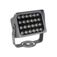GLOBOSTAR® FLOODXENA  Προβολέας Σποτ Wall Washer LED 24W 2640lm 10° AC 220-240V Αδιάβροχο IP65 Θερμό Λευκό 2700K - Bridgelux SMD Chip - Γκρι Ανθρακί - Μ18 x Π13.5 x Υ18cm