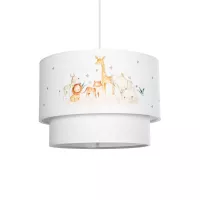 GLOBOSTAR® GIRAFFE  Παιδικό Κρεμαστό Φωτιστικό Οροφής με Ντουί 1 x E27 AC 220-240V IP20 - Πολύχρωμο - Μ30 x Π30 x Υ24cm