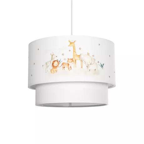 GLOBOSTAR® GIRAFFE  Παιδικό Κρεμαστό Φωτιστικό Οροφής με Ντουί 1 x E27 AC 220-240V IP20 - Πολύχρωμο - Μ30 x Π30 x Υ24cm