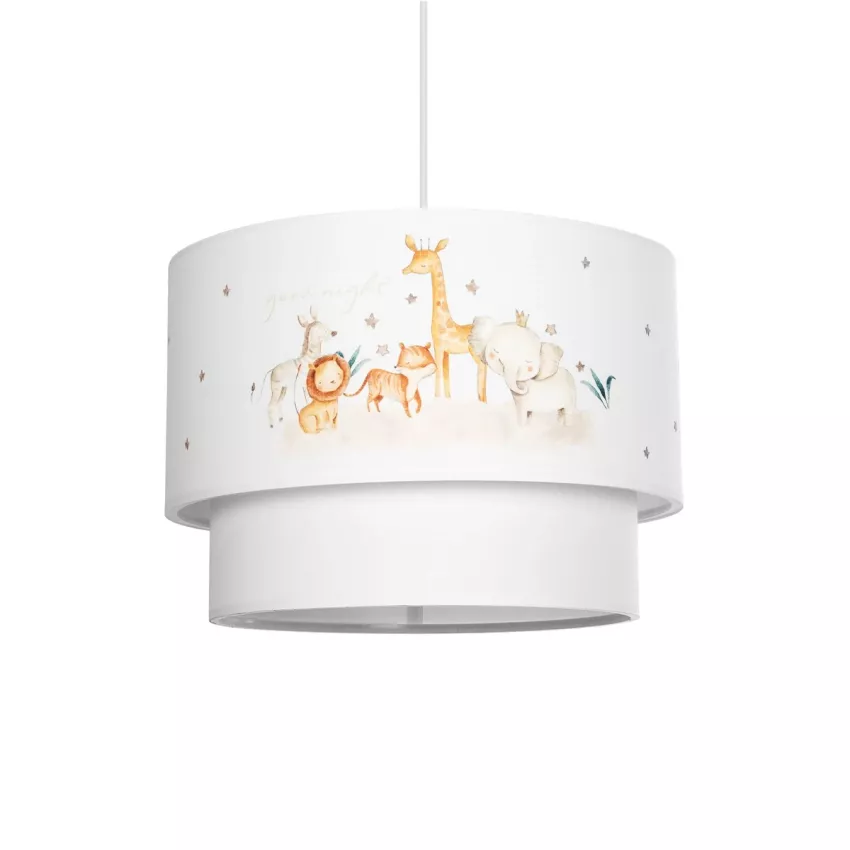 GLOBOSTAR® GIRAFFE  Παιδικό Κρεμαστό Φωτιστικό Οροφής με Ντουί 1 x E27 AC 220-240V IP20 - Πολύχρωμο - Μ30 x Π30 x Υ24cm
