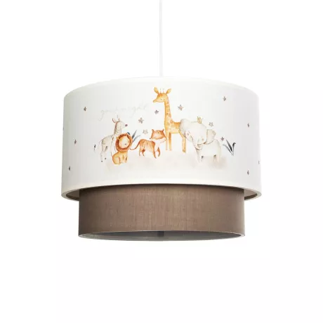 GLOBOSTAR® GIRAFFE  Παιδικό Κρεμαστό Φωτιστικό Οροφής με Ντουί 1 x E27 AC 220-240V IP20 - Πολύχρωμο - Μ30 x Π30 x Υ24cm