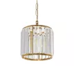 GLOBOSTAR® GLAMOROUS  Κλασικό Κρεμαστό Φωτιστικό Οροφής με Ντουί 1 x E27 AC 220-240V IP20 - Χρυσό & Διάφανο - Μ19 x Π19 x Υ16.5cm