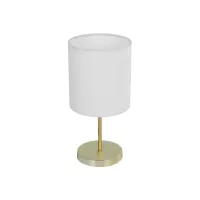 GLOBOSTAR® GLOSSY  Μοντέρνο Επιτραπέζιο Φωτιστικό Πορτατίφ με Ντουί 1 x E27 AC 220-240V IP20 - Χρυσό & Μπεζ - Μ19 x Π19 x Υ38cm