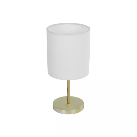GLOBOSTAR® GLOSSY  Μοντέρνο Επιτραπέζιο Φωτιστικό Πορτατίφ με Ντουί 1 x E27 AC 220-240V IP20 - Χρυσό & Μπεζ - Μ19 x Π19 x Υ38cm