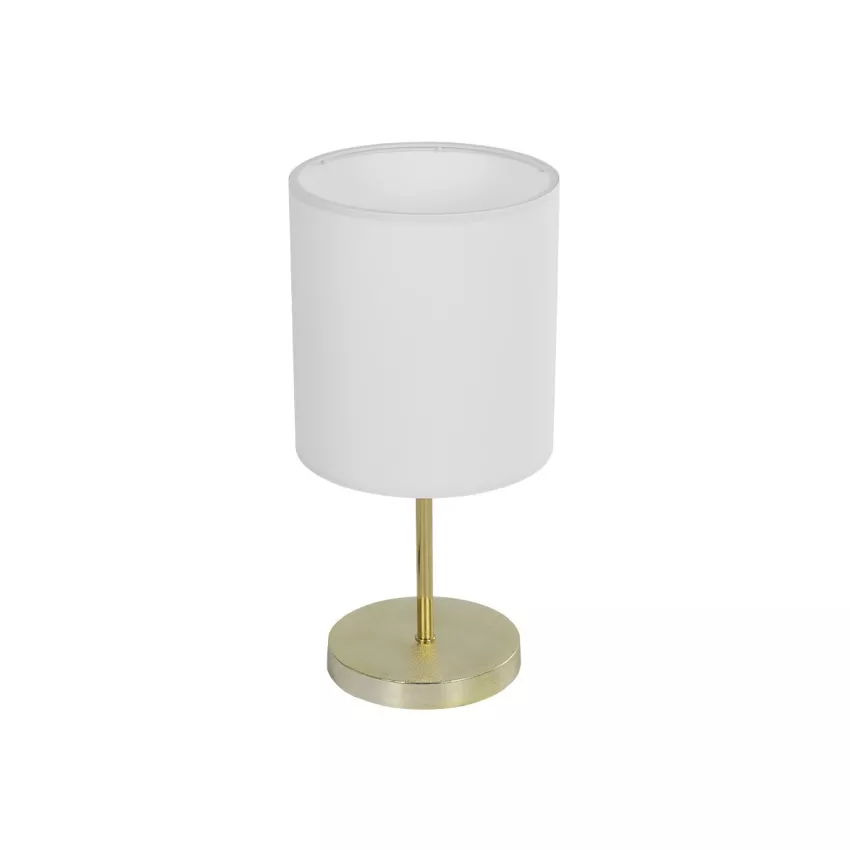 GLOBOSTAR® GLOSSY  Μοντέρνο Επιτραπέζιο Φωτιστικό Πορτατίφ με Ντουί 1 x E27 AC 220-240V IP20 - Χρυσό & Μπεζ - Μ19 x Π19 x Υ38cm