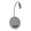 GLOBOSTAR® GOOSE  Μοντέρνο Φωτιστικό Τοίχου - Απλίκα Ξενοδοχείου Reading Light με Φορτιστή USB 3A LED 6W 540lm 36° & 360° AC 220-240V IP20 Θερμό Λευκό 2700K - CREE XPE & Lumileds SMD Chip - Γκρι Ανθρακί Ματ - Μ15.5 x Π15 x Υ30.5cm