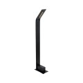GLOBOSTAR® GREENERY  Φωτιστικό Κολωνάκι Κήπου LED 15W 1500lm 120° AC 220-240V Αδιάβροχο IP65 - Θερμό Λευκό 2700K - Bridgelux COB Chip - Γκρι Ανθρακί Ματ - Μ8 x Π15 x Υ70cm