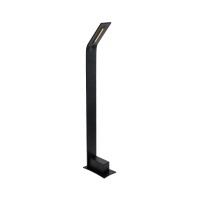 GLOBOSTAR® GREENERY  Φωτιστικό Κολωνάκι Κήπου LED 15W 1500lm 120° AC 220-240V Αδιάβροχο IP65 - Θερμό Λευκό 2700K - Bridgelux COB Chip - Γκρι Ανθρακί Ματ - Μ8 x Π15 x Υ70cm