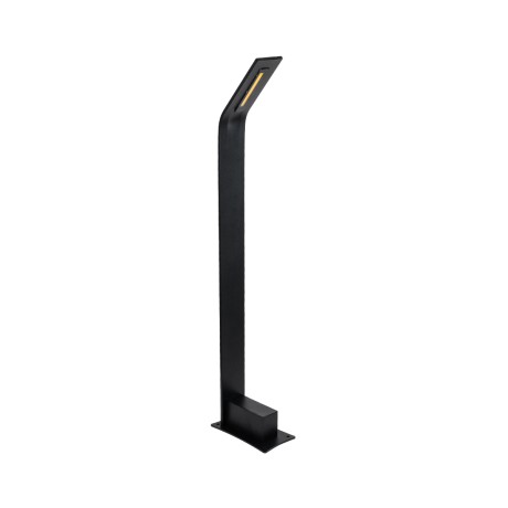 GLOBOSTAR® GREENERY  Φωτιστικό Κολωνάκι Κήπου LED 15W 1500lm 120° AC 220-240V Αδιάβροχο IP65 - Θερμό Λευκό 2700K - Bridgelux COB Chip - Γκρι Ανθρακί Ματ - Μ8 x Π15 x Υ70cm