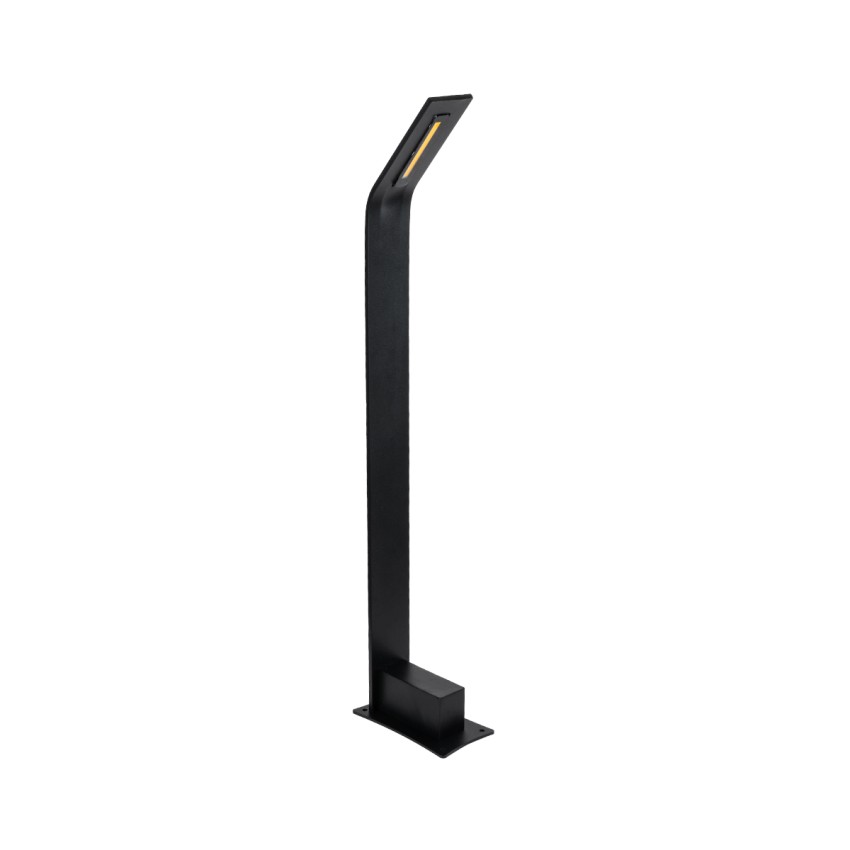 GLOBOSTAR® GREENERY  Φωτιστικό Κολωνάκι Κήπου LED 15W 1500lm 120° AC 220-240V Αδιάβροχο IP65 - Θερμό Λευκό 2700K - Bridgelux COB Chip - Γκρι Ανθρακί Ματ - Μ8 x Π15 x Υ70cm