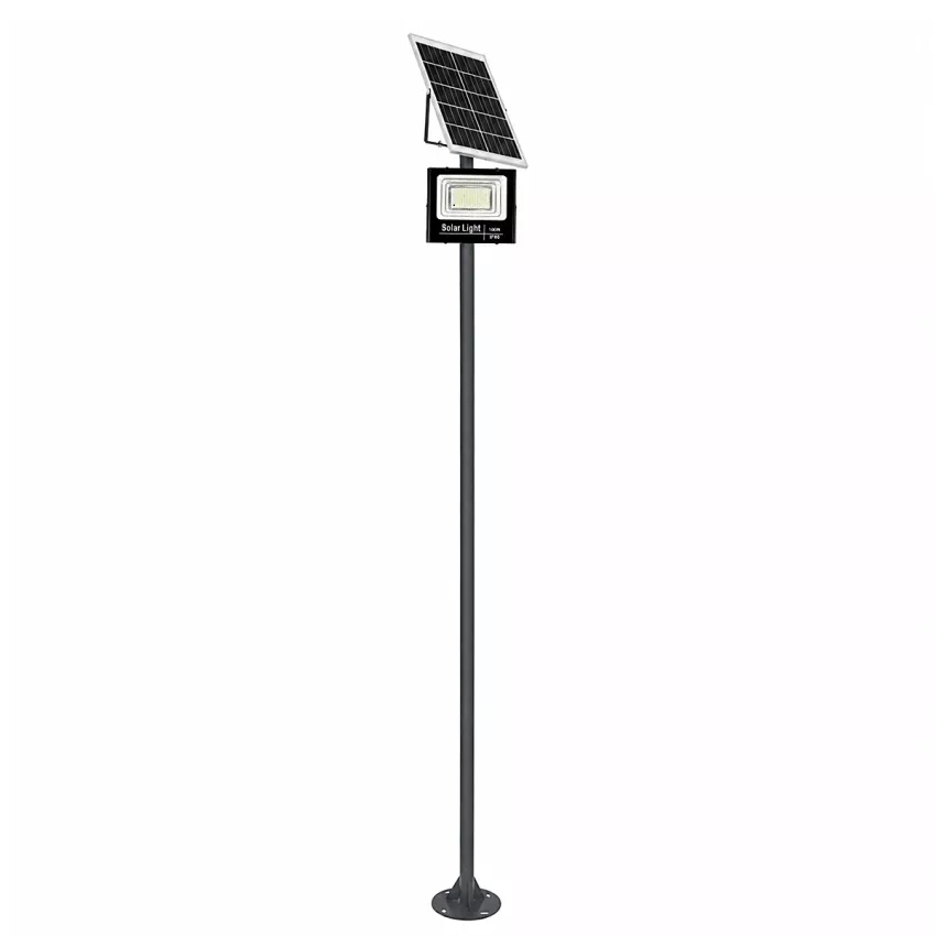 GLOBOSTAR® HELIOS-280  Μεταλλικός Γαλβανισμένος Στύλος Φωτισμού για Φωτοβολταϊκό Προβολέα Εξωτερικού Χώρου - RAL 7016 Γκρι Ανθρακί - Μ35 × Π25 × Υ280cm