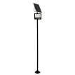 GLOBOSTAR® HELIOS-280  Μεταλλικός Γαλβανισμένος Στύλος Φωτισμού για Φωτοβολταϊκό Προβολέα Εξωτερικού Χώρου - RAL 9005 Μαύρο Ματ - Μ35 × Π25 × Υ280cm