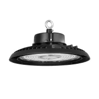 GLOBOSTAR® INDUSTRY  Βιομηχανικό Φωτιστικό Καμπάνα High Bay UFO LED 200W 30000lm SDCM<5 90° AC 85-265V Αδιάβροχο IP65 IK08 Φυσικό Λευκό 5000K - 338 x Sanan Opto SMD Chip & TÜV SÜD Driver - Μαύρο Χυτό Αλουμίνιο - Μ30 x Π30 x Υ16cm