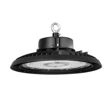 GLOBOSTAR® INDUSTRY  Βιομηχανικό Φωτιστικό Καμπάνα High Bay UFO LED 200W 30000lm SDCM<5 90° AC 85-265V Αδιάβροχο IP65 IK08 Φυσικό Λευκό 5000K - 338 x Sanan Opto SMD Chip & TÜV SÜD Driver - Μαύρο Χυτό Αλουμίνιο - Μ30 x Π30 x Υ16cm