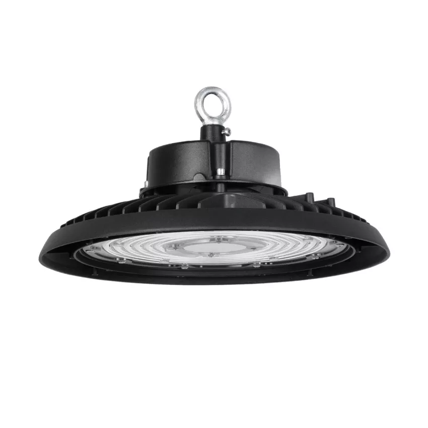 GLOBOSTAR® INDUSTRY  Βιομηχανικό Φωτιστικό Καμπάνα High Bay UFO LED 200W 30000lm SDCM<5 90° AC 85-265V Αδιάβροχο IP65 IK08 Φυσικό Λευκό 5000K - 338 x Sanan Opto SMD Chip & TÜV SÜD Driver - Μαύρο Χυτό Αλουμίνιο - Μ30 x Π30 x Υ16cm