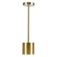 GLOBOSTAR® JOJO  Μοντέρνο Επιτραπέζιο Φωτιστικό LED 1.5W 105lm 120° DC 5V με USB με Επαναφορτιζόμενη Μπαταρία Li-ion 3.7V 1800mAh IP44 Ρυθμιζόμενο Λευκό CCT με Αφή 1500K/4500K/6000K Dimmable - Lumileds SMD Chip - Χρυσό - Μ8 x Π8 x Υ34cm