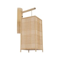 GLOBOSTAR® KOMO  Boho Φωτιστικό Τοίχου - Απλίκα με Ντουί 1 x E27 AC 220-240V IP20 - Μπεζ - Μ20 x Π30 x Υ60cm