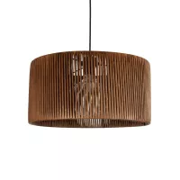 GLOBOSTAR® KYCLOS  Boho Κρεμαστό Φωτιστικό Οροφής με Ντουί 1 x E27 AC 220-240V IP20 - Καφέ - M40 x Π40 x Υ25.5cm