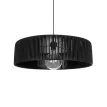 GLOBOSTAR® KYCLOS  Boho Κρεμαστό Φωτιστικό Οροφής με Ντουί 1 x E27 AC 220-240V IP20 - Μαύρο - M55 x Π55 x Υ20cm