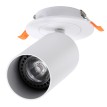 GLOBOSTAR® LEO  Χωνευτό Κινούμενο Φωτιστικό Downlight Σποτ με Ντουί 1 x GU10 AC 220-240V IP20 - Λευκό Ματ - Μ9 x Π9 x Υ17cm / Q7cm