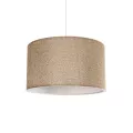 GLOBOSTAR® LOFTY  Μοντέρνο Κρεμαστό Φωτιστικό Οροφής με Ντουί 1 x E27 AC 220-240V IP20 - Μπεζ - Μ37 x Π37 x Υ21cm