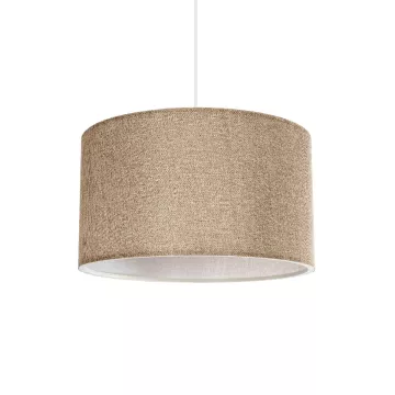 GLOBOSTAR® LOFTY  Μοντέρνο Κρεμαστό Φωτιστικό Οροφής με Ντουί 1 x E27 AC 220-240V IP20 - Μπεζ - Μ37 x Π37 x Υ21cm