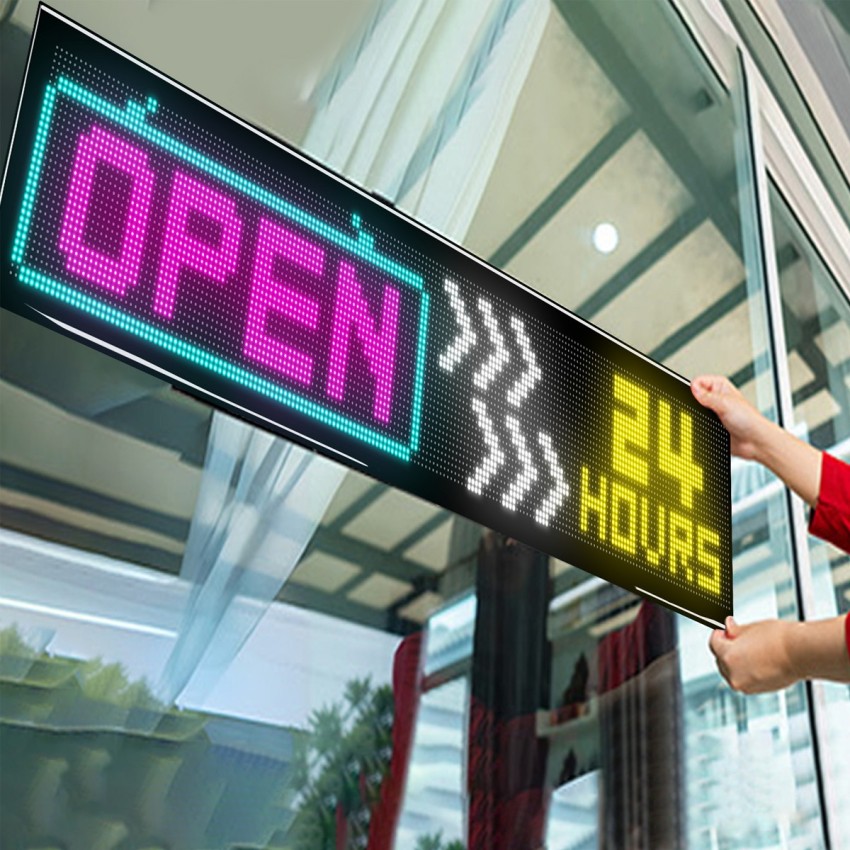 GLOBOSTAR® MATRIX  Εύκαμπτη Κυλιόμενη Ψηφιακή Επιγραφή 93x20cm P4.5 192x32 Pixel LED 20W AC 220-240V Αδιάβροχο IP65 Πολύχρωμο RGB - Bluetooth Control μέσω iPIXEL APP - Μ93 x Π0.4 x Υ20cm