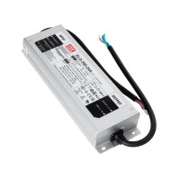 GLOBOSTAR® MEANWELL-ELG300-24A  Τροφοδοτικό/Μετασχηματιστής Class I SELV 300W 12.5A AC 220-240V σε DC 24V Αδιάβροχο IP67 - Ρυθμιζόμενo από DC 22.4V έως DC 25.6V - Ασημί - Μ24.6 x Π7.7 x Υ3.9cm
