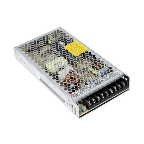 GLOBOSTAR® MEANWELL-LRS200-24  Τροφοδοτικό/Μετασχηματιστής Class I PELV 200W 8.8A AC 220-240V σε DC 24V IP20 - Ρυθμιζόμενo από DC 21.6V έως DC 28.8V - Ασημί - Μ21.5 x Π11.5 x Υ3cm