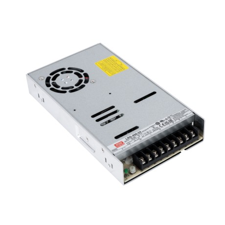 GLOBOSTAR® MEANWELL-LRS450-24  Τροφοδοτικό/Μετασχηματιστής PELV 450W 18.8A DC 24V IP20 - AC 220-240V σε DC 24V / Ρυθμιζόμενo από DC 21.6V έως DC 28.8V - Μ22.5 x Π12.4 x Υ3.5cm
