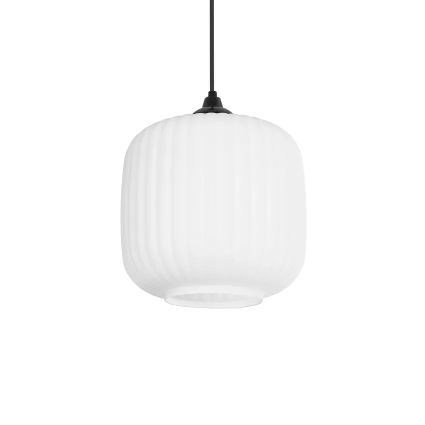 GLOBOSTAR® MELONI  Μοντέρνο Κρεμαστό Φωτιστικό Οροφής με Ντουί 1 x E27 AC 220-240V IP20 - Λευκό - Μ20 x Π20 x Υ24cm