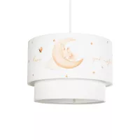 GLOBOSTAR® MOON  Παιδικό Κρεμαστό Φωτιστικό Οροφής με Ντουί 1 x E27 AC 220-240V IP20 - Πολύχρωμο - Μ30 x Π30 x Υ24cm