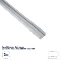 GLOBOSTAR® NEONIO-B  Βάση Στήριξης για Neon Flex LED Αδιάβροχο IP65 - Ασημί Ματ - Μ300 x Π2.9 x Υ1.9cm