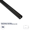 GLOBOSTAR® NEONIO-B  Βάση Στήριξης για Neon Flex LED Αδιάβροχο IP65 - Μαύρο Ματ - Μ300 x Π2.9 x Υ1.9cm