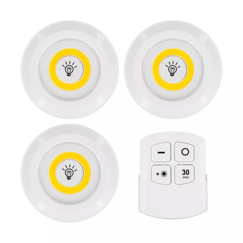 GLOBOSTAR® NEONSIGN  Διακοσμητικό Φωτιστικό Τοίχου Νυκτός με RF Ασύρματο Χειριστήριο LED 6W 540lm 120° DC 3.6V με 11xAAA Μπαταρίες IP20 Θερμό Λευκό 2700K Dimmable - Μ9 x Π2.3 x Υ9cm - Πακέτο 3 Τεμαχίων