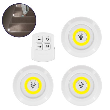 GLOBOSTAR® NEONSIGN  Διακοσμητικό Φωτιστικό Τοίχου Νυκτός με RF Ασύρματο Χειριστήριο LED 6W 600lm 120° DC 3.6V με 11xAAA Μπαταρίες IP20 Ψυχρό Λευκό 6000K Dimmable - Μ9 x Π2.3 x Υ9cm - Πακέτο 3 Τεμαχίων
