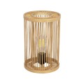 GLOBOSTAR® NOMAD  Boho Επιτραπέζιο Φωτιστικό Πορτατίφ με Ντουί 1 x E27 AC 220-240V IP20 - Μπεζ - Μ20 x Π20 x Υ30cm