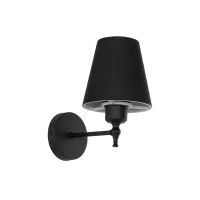GLOBOSTAR® PAM  Μοντέρνο Φωτιστικό Τοίχου - Απλίκα με Ντουί 1 x E27 AC 220-240V IP20 - Μαύρο - Μ23 x Π23 x Υ17cm