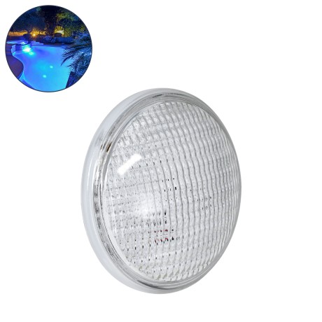 GLOBOSTAR® POOLANO  Λάμπα Πισίνας GX16D PAR56 LED 25W 2000lm 120° AC/DC 12V IP68 Φυσικό Λευκό 4500K - Lumileds SMD Chip - Μ18 x Π10 x Υ18cm