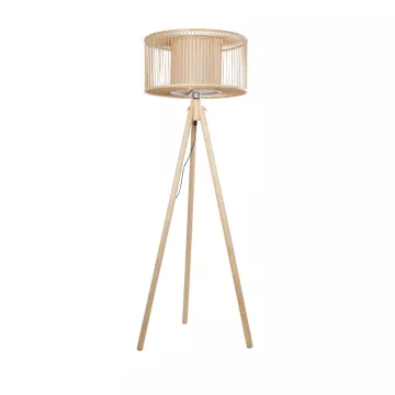 GLOBOSTAR® POPPY  Boho Επιδαπέδιο Φωτιστικό με Ντουί 1 x E27 AC 220-240V IP20 - Μπεζ - Μ58 x Π58 x Υ145cm