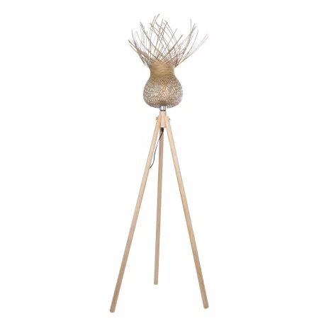 GLOBOSTAR® POPPY  Boho Επιδαπέδιο Φωτιστικό με Ντουί 1 x E27 AC 220-240V IP20 - Μπεζ - Μ58 x Π58 x Υ168cm